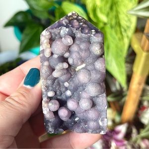 💜Indonesian Grape Agate Rough Polished Crystal Tower💜